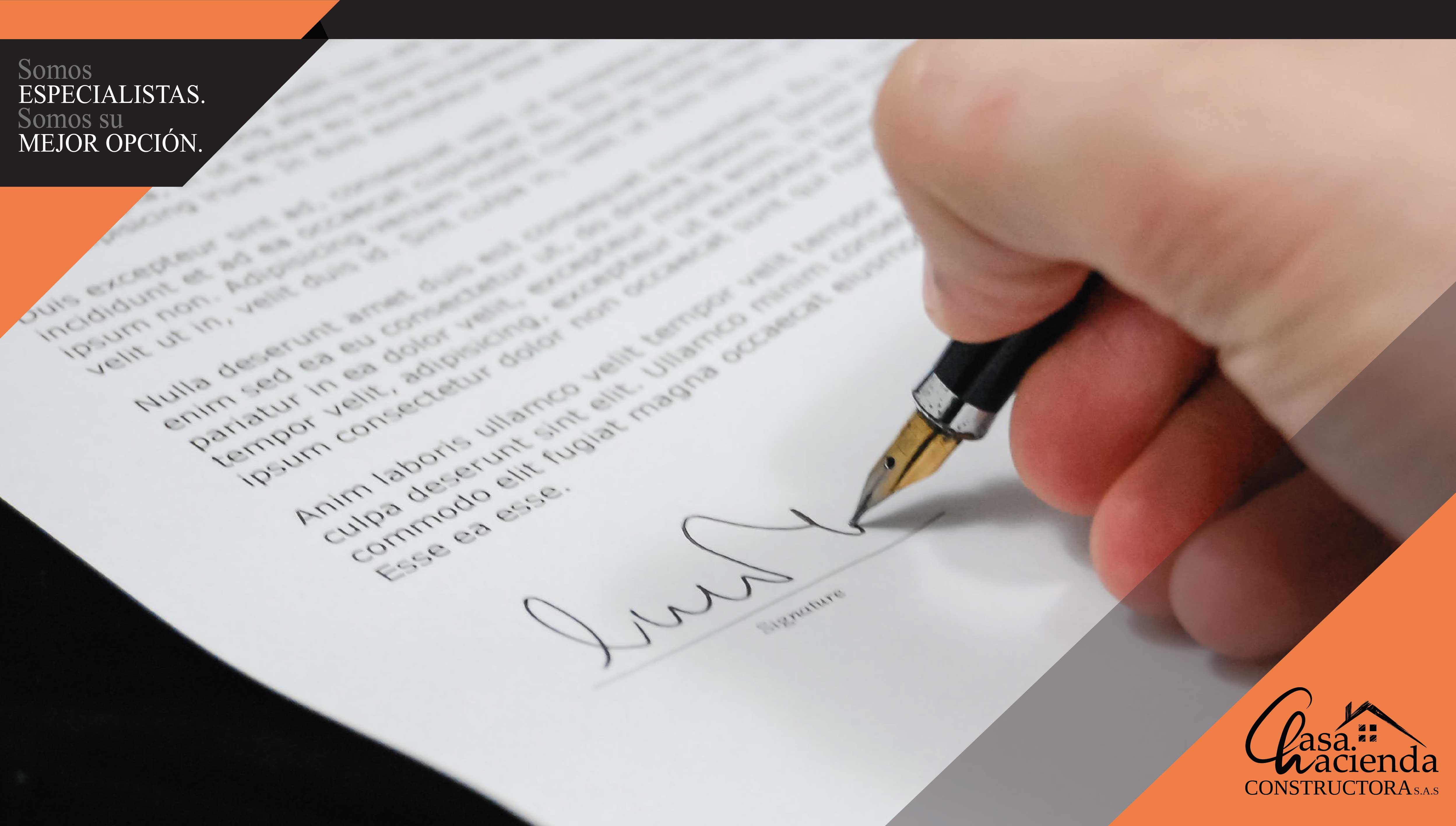 Diferentes tipos de contrato de construcción.